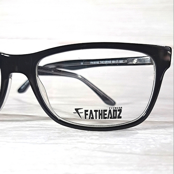 NEW FATHEADZ Eyeglass Frame, large head sizes, black glasses, men, 59-17-150 - Picture 2 of 5